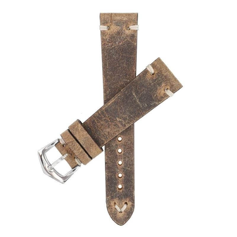 Vintage Brown Leather Watch Strap Brown