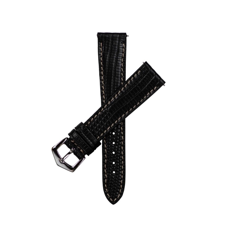 Black Lizard Watch Strap Black