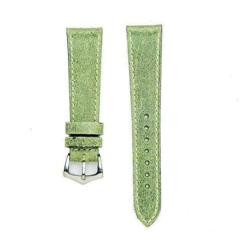Green Leather Vintage Watch Band Green