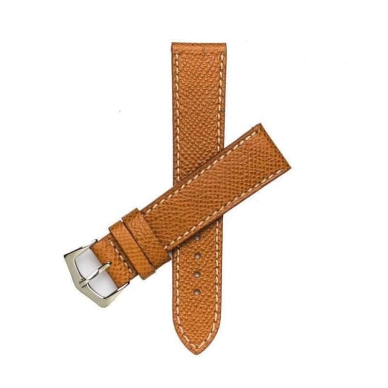 Cognac Epsom Leather Watch Strap Cognac
