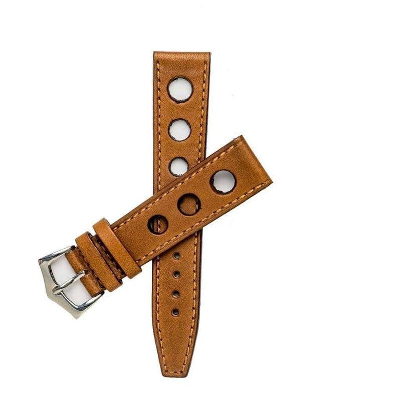 Cognac “Rally” Leather Watch Strap Cognac
