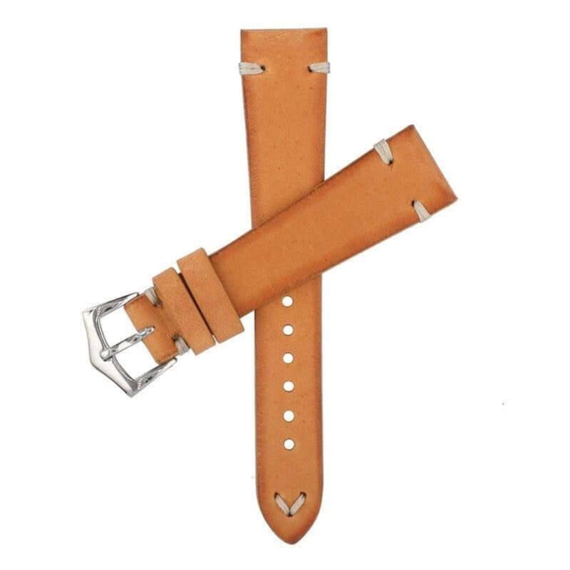 Natural Leather Vintage Watch Strap Natural