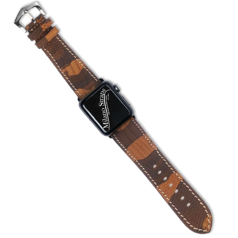 Apple Watch Leather Band  Camouflage Lizard