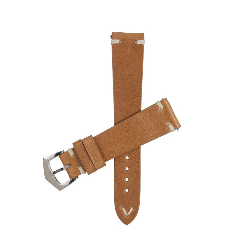 Vintage Premium Tuscan Natural Leather Watch Strap Natural