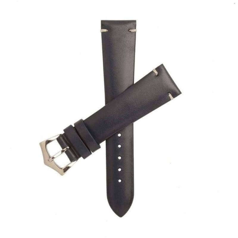 Blue Calfskin Leather Vintage Watch Strap Blue