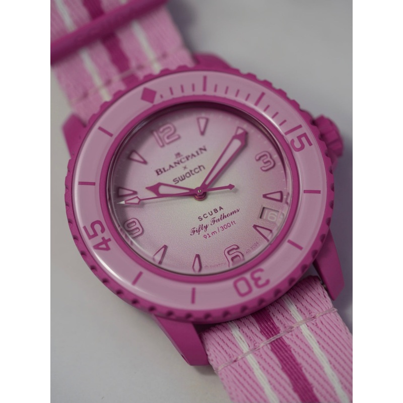 Blancpain X Swatch Fifty Fathoms Scuba Collection: Pink Ocean