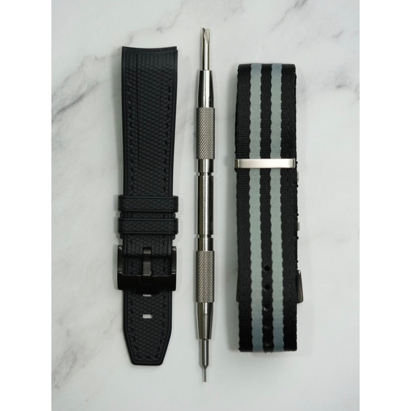 Rubber & Fabric Strap Set for Swatch x Omega MoonSwatch 1965  Flight Qualified Edition