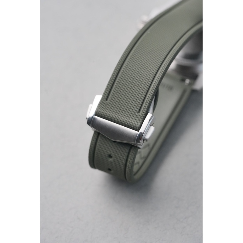 Sailcloth Effect FKM Rubber Strap with Deployant Clasp for Tudor Black Bay – Khaki