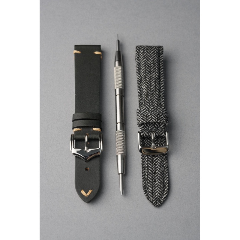 Autumn Winter Strap Bundle  Field Leather & Tweed + Tool (2022mm Universal Fit)