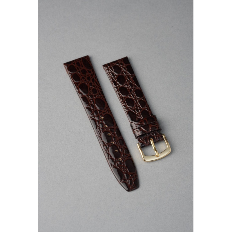 Vintage Crocodile Grain Leather Strap  8mm to 22mm