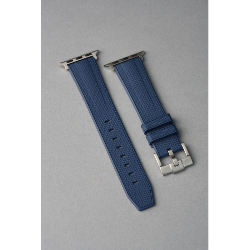 Rubber Woven Straight End Strap For Apple Watch