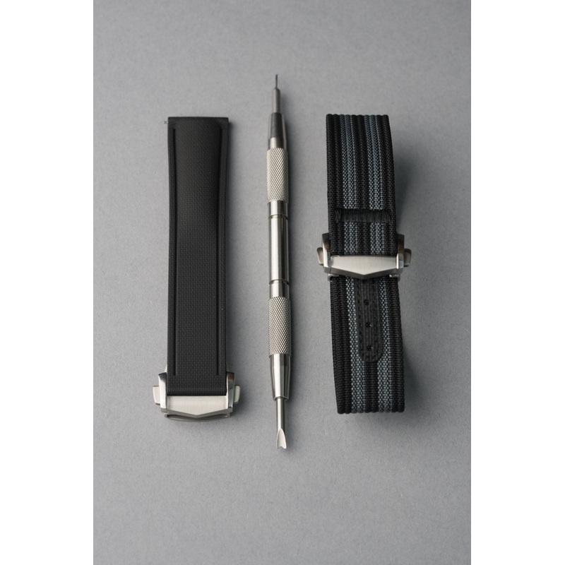 Deployant Strap Bundle Rubber & Fabric+ Tool (20 mm / 22 mm)