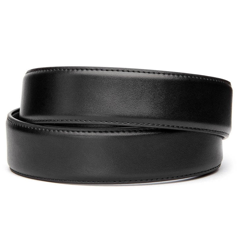 XL BLACK LEATHER GUN BELT  [no buckle]