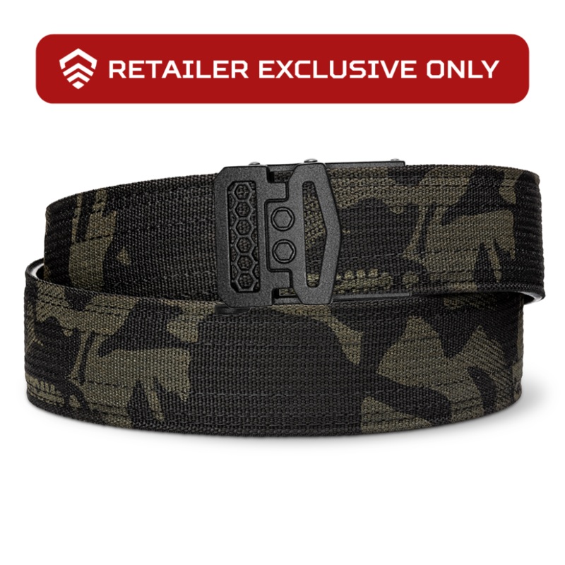 DEALER EXCLUSIVE X10 BUCKLE | MULTICAM TACTICAL GUN BELT 1.5″ USA Made Multicam Black