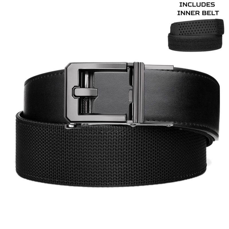 EXECUTIVE PROTECTION BLACK TACTICAL HYBRID BELT 1.5″: COMPLETE KIT
