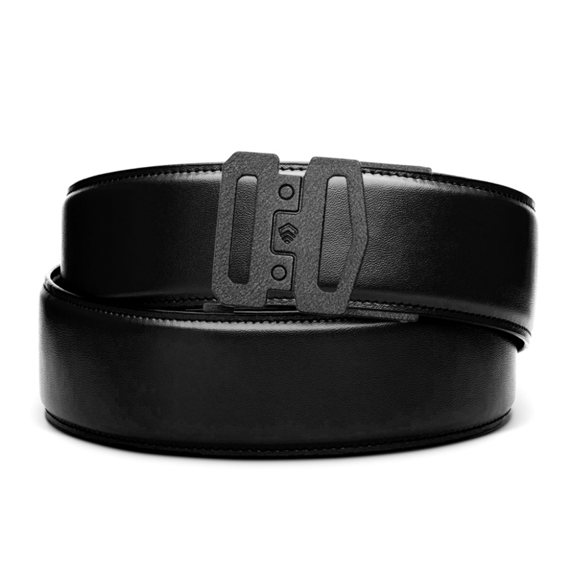 G1 BUCKLE | LEATHER GARRISON GUN BELT 1.75″ Black Leather