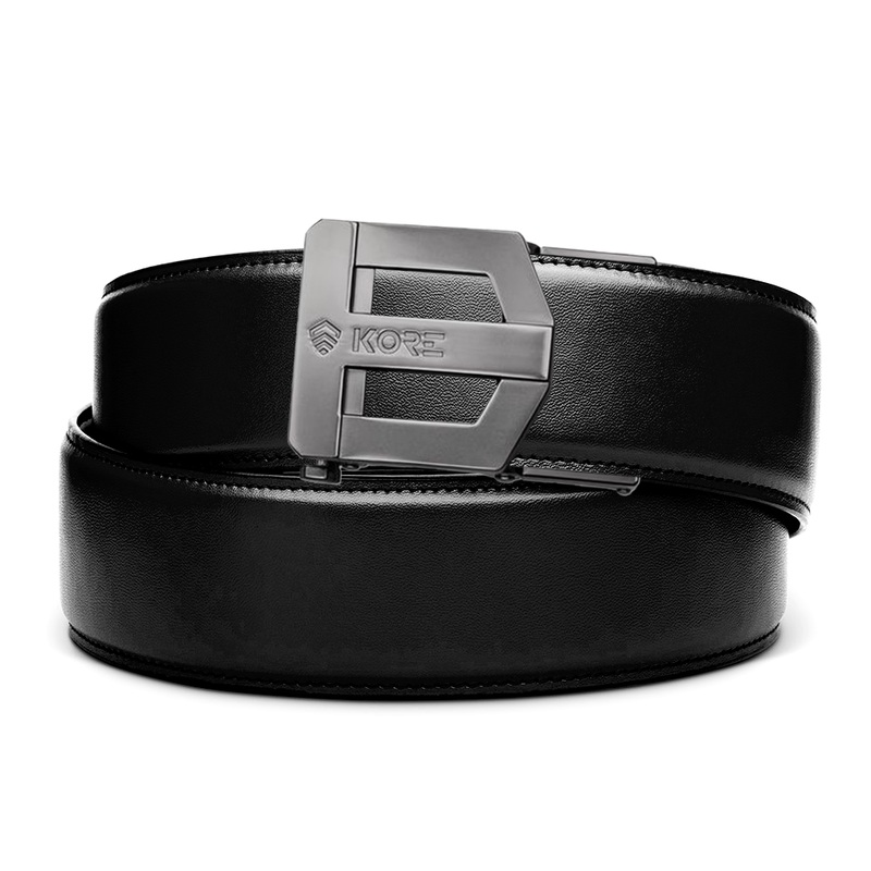 G3 GUNMETAL BUCKLE | LEATHER GARRISON GUN BELT 1.75″ Black Leather