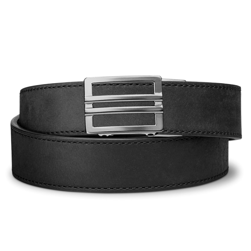X SERIES BUCKLE  | BLACK BUFFALO LEATHER GUN BELT 1.5″