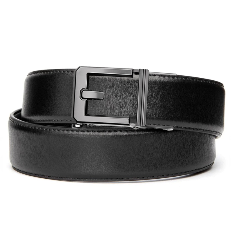 X SERIES BUCKLE  | BLACK LEATHER GUN BELT 1.5″