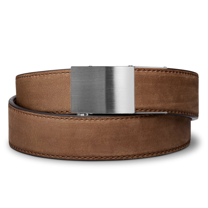 X SERIES BUCKLE  | BROWN BUFFALO LEATHER GUN BELT 1.5″
