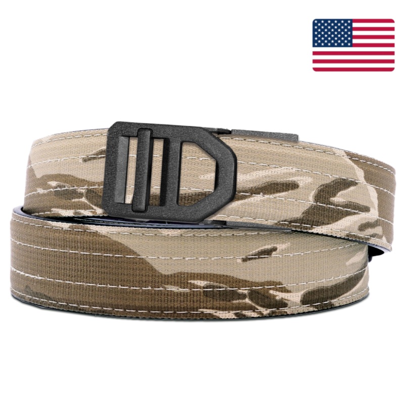X SERIES BUCKLE | DESERT TIGER STRIPE TACTICAL NYLON GUN BELT 1.5″