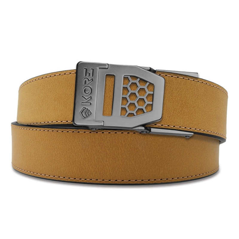 X SERIES BUCKLE  | TAN BUFFALO LEATHER GUN BELT 1.5″