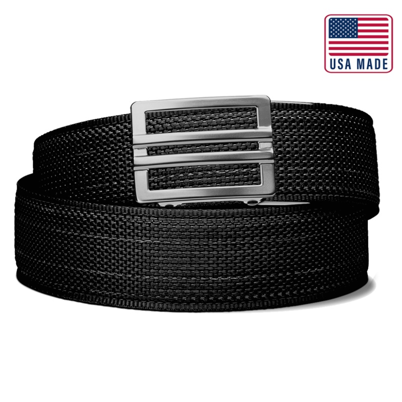 X SERIES BUCKLE | USA MADE BLACK TACTICAL NYLON GUN BELT 1.5″