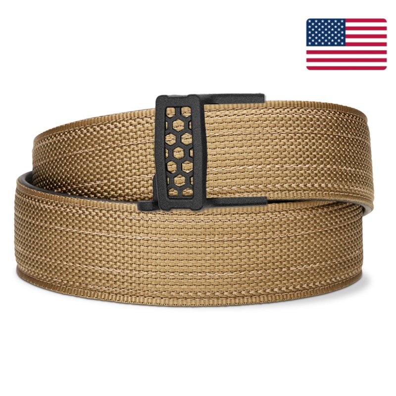X SERIES BUCKLE  | USA MADE COYOTE TACTICAL NYLON GUN BELT 1.5″