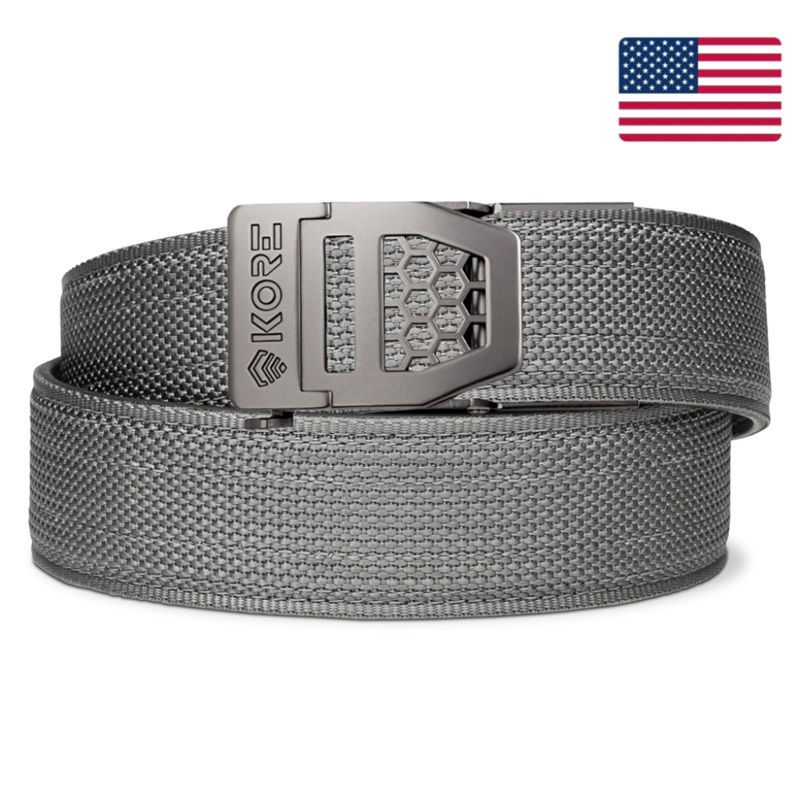 X SERIES BUCKLE  | USA MADE GRAY TACTICAL NYLON GUN BELT 1.5″