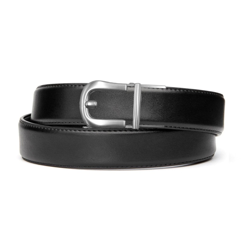 Q1 BUCKLE | BLACK LEATHER QUARTER GUN BELT 1.25″