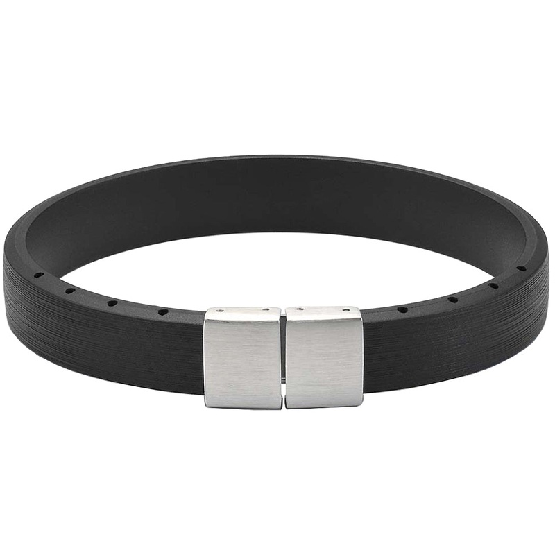 Bonetto Cinturini BON 5 Black NBR Rubber Bracelet