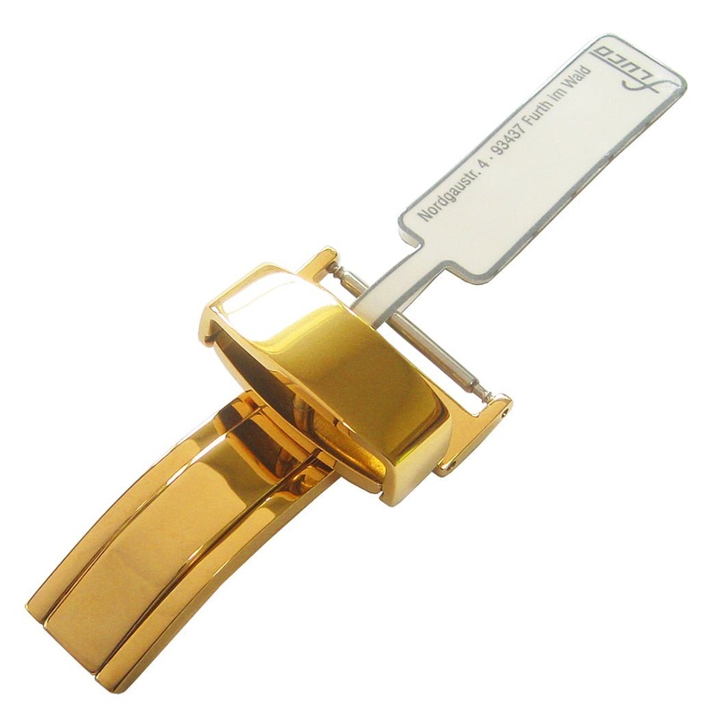 Fluco Flip Lock Deployant Clasp Gold