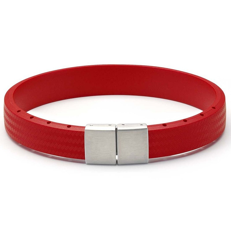 Bonetto Cinturini BON 4 Red NBR Rubber Bracelet