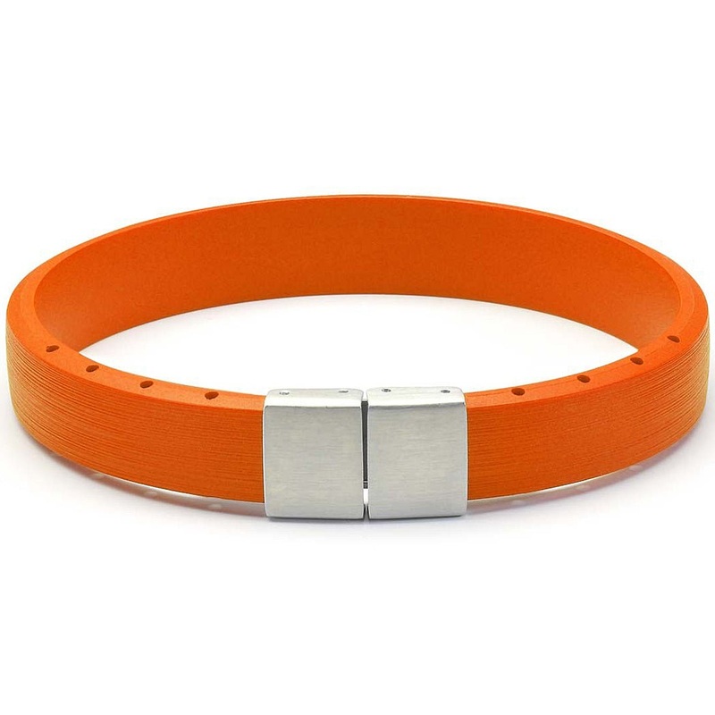 Bonetto Cinturini BON 5 Orange NBR Rubber Bracelet