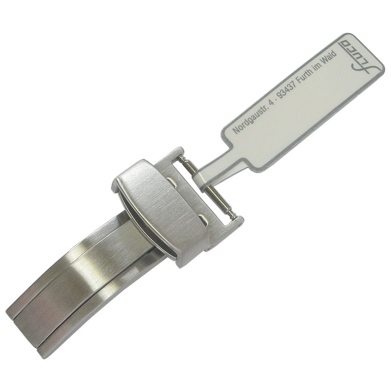 Fluco Flip Lock Deployant Clasp Brushed Stainless Steel