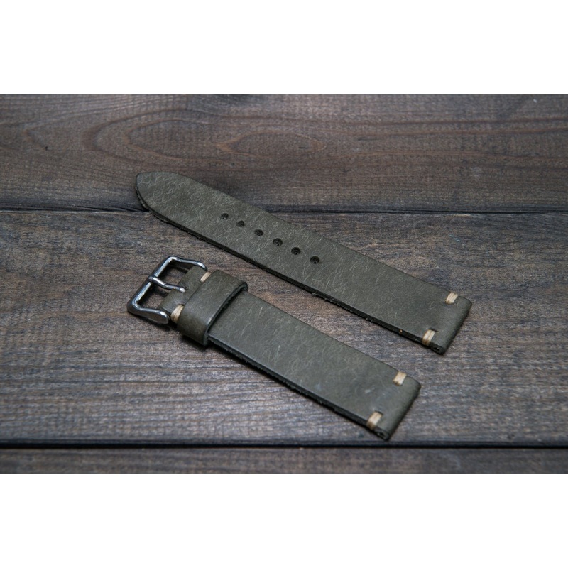 Badalassi Carlo, Pueblo Grigio leather watch strap. Hand-made to order in Finland.