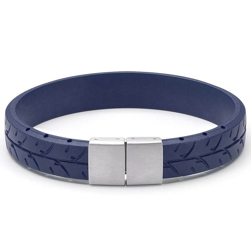 Bonetto Cinturini BON 3 Blue 294 NBR Rubber Bracelet