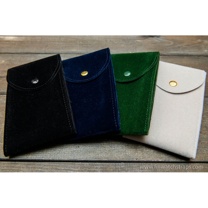 Watch Pouch (black, blue, green, beige) 1 pocket Emerald Green