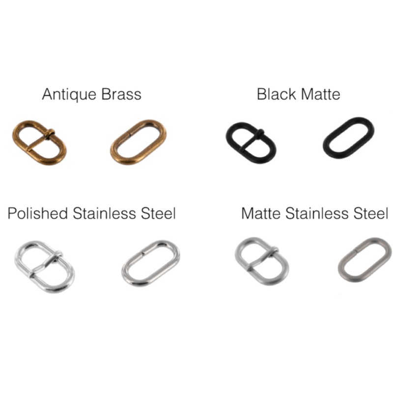 Zulu stainless steel buckle set (black, silver, bronze, brushed)