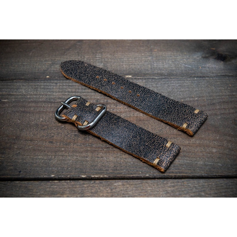 Badalassi Greyroad Wax  leather watch strap. Hand-made to order in Finland.