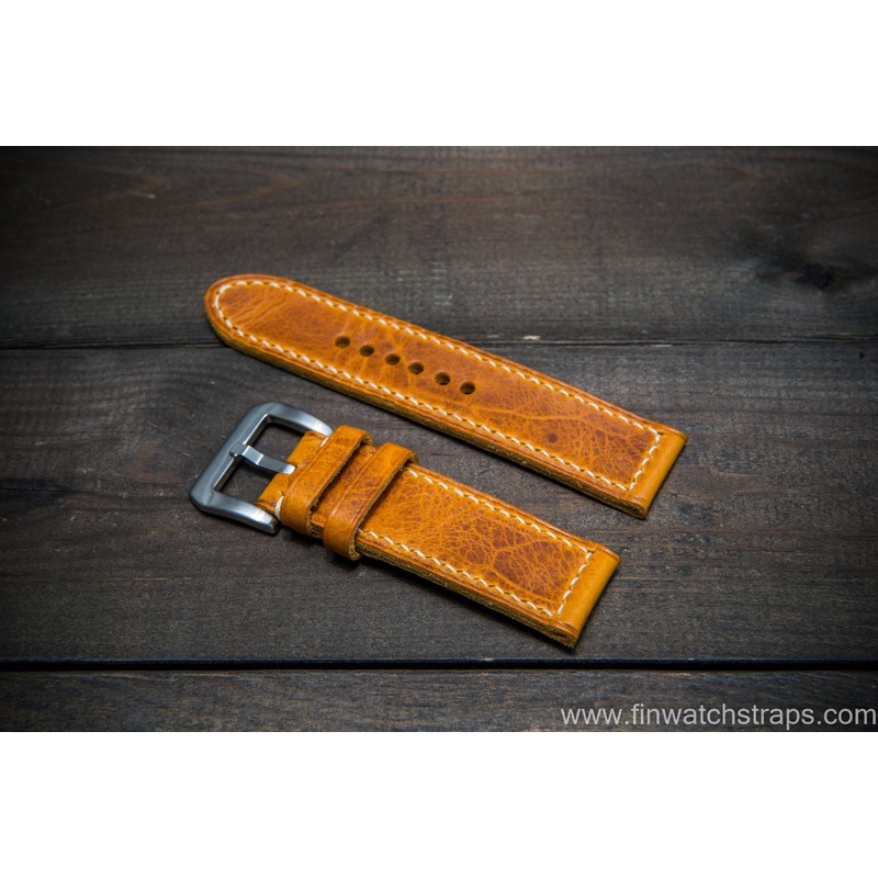 Badalassi Carlo Wax leather watch strap. Napoli color. Handmade in Finland.