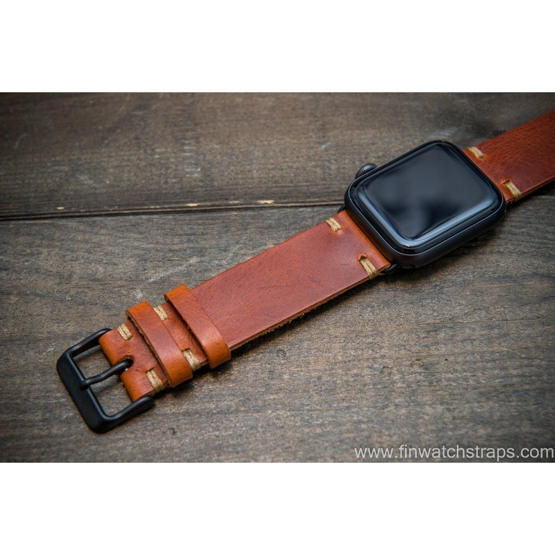 Apple Watch 10,11 artisan leather watch band. Badalassi Wax Italian leather.