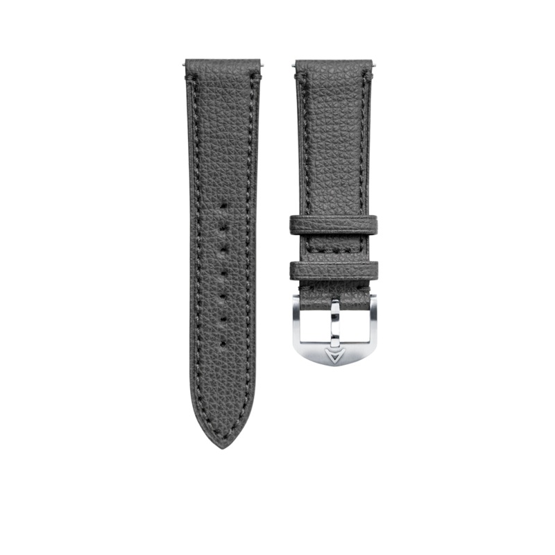 Short Gull Grey Granolo Leather Strap