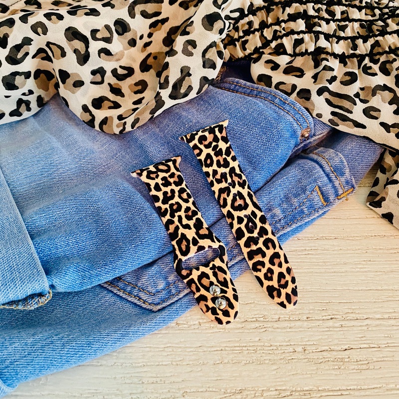 Leopard Print Silicone Band For Apple Watch