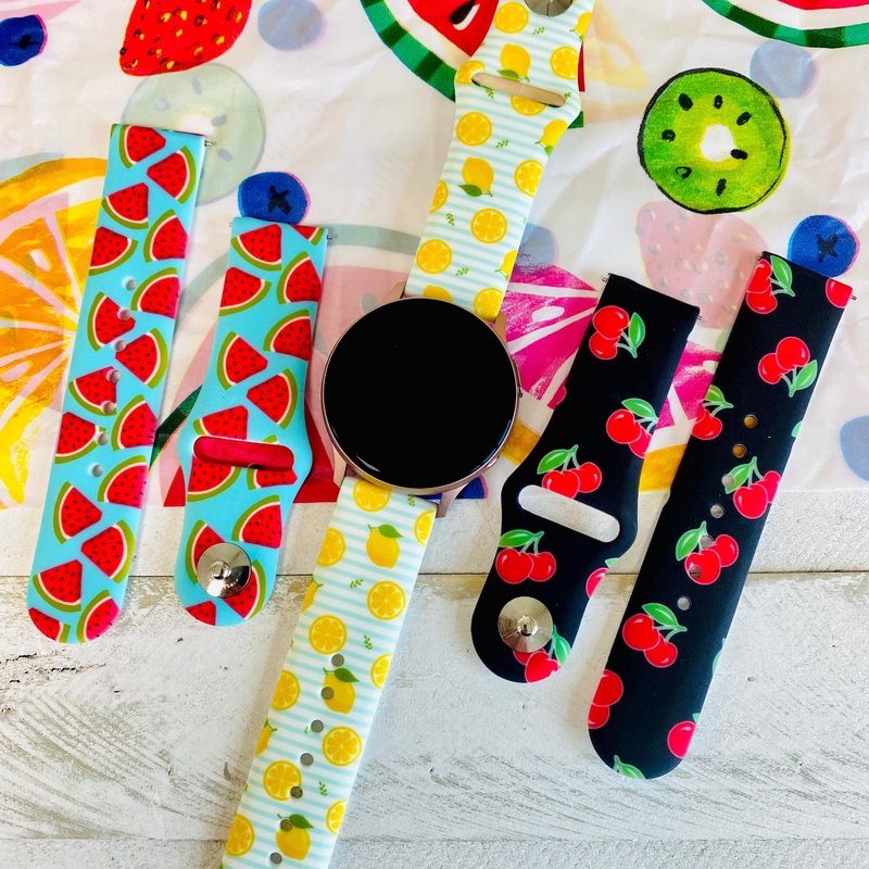 Fancy Fruit Print Silicone Band For Samsung Watch Multiple Colors Available Lemon
