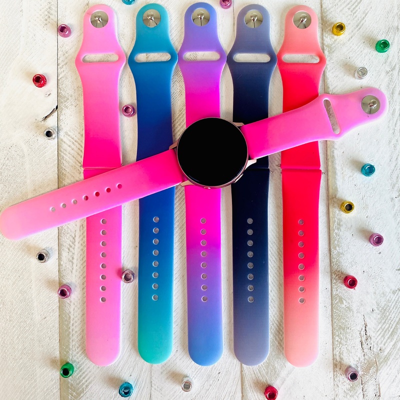 Ombre’ Print Silicone Band For Samsung Watch Multiple Colors Available Purple
