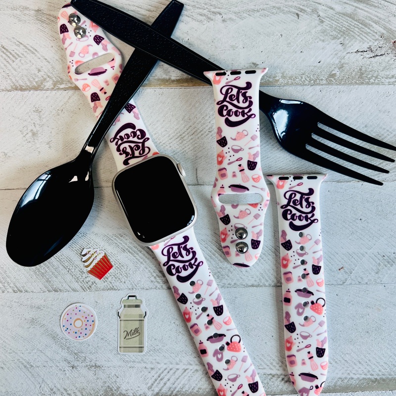 Let’s Cook Print Silicone Band For Apple Watch