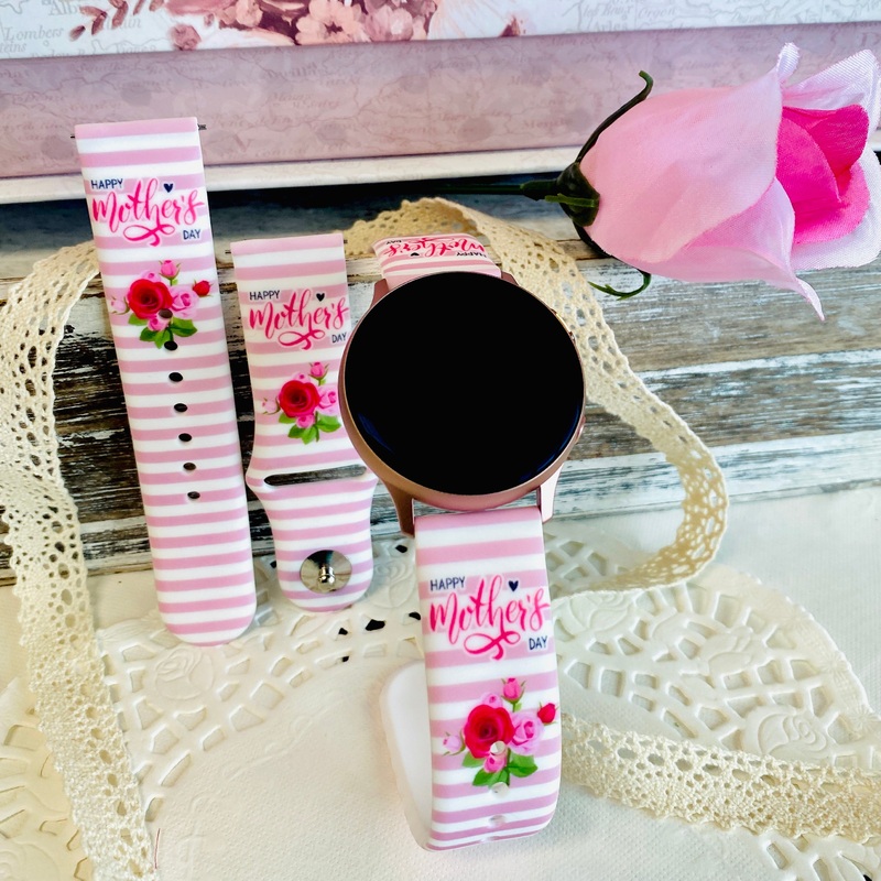 Happy Mother’s Day Print Silicone Band For Samsung Watch