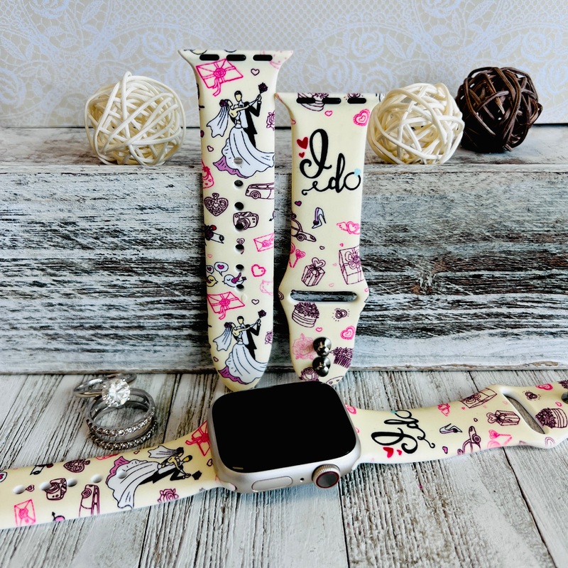 ‘I Do’ Print Silicone Band For Apple Watch