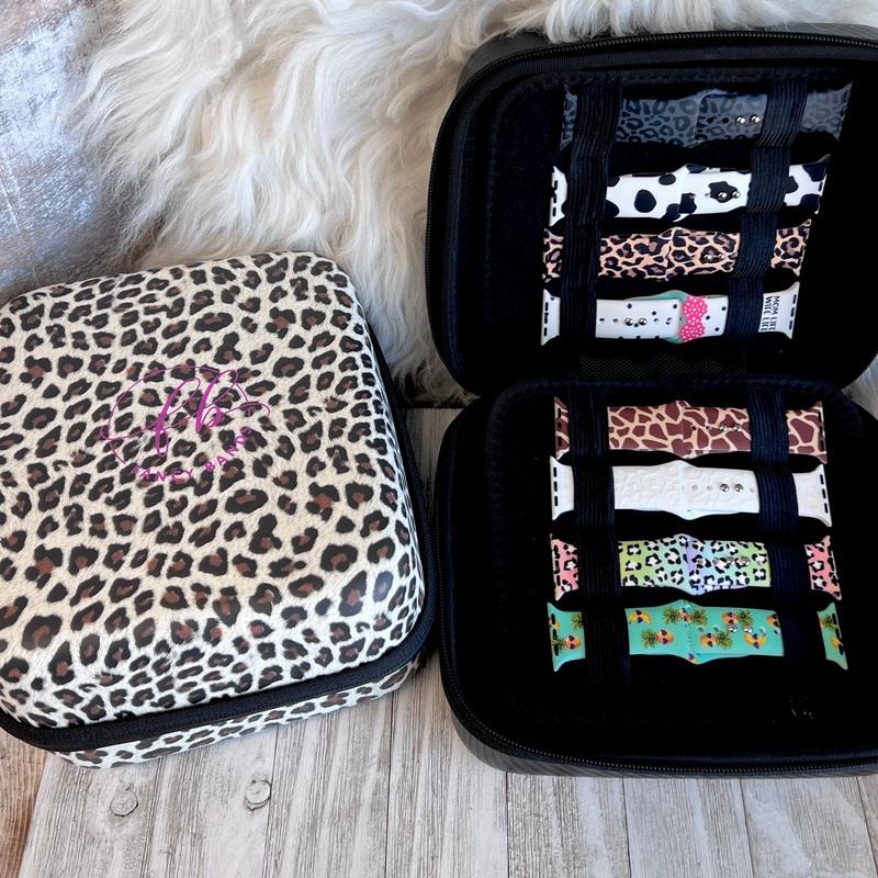 Leopard Print Fancy Band Storage Case